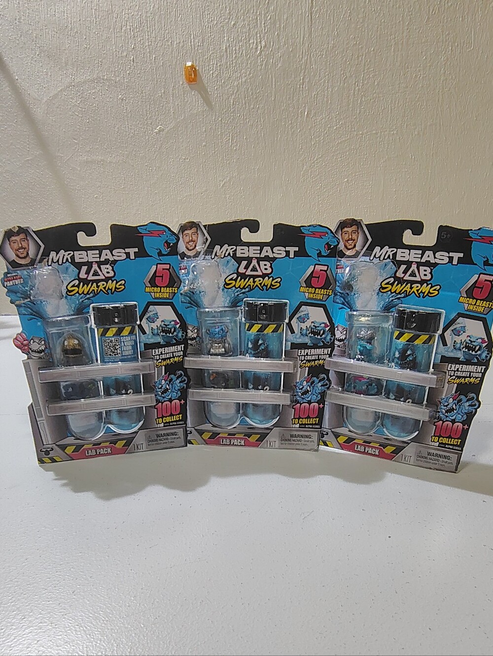 MrBeast Lab Swarms Lot (3 Packs) - Incomplete / 4 Figures Per Pack